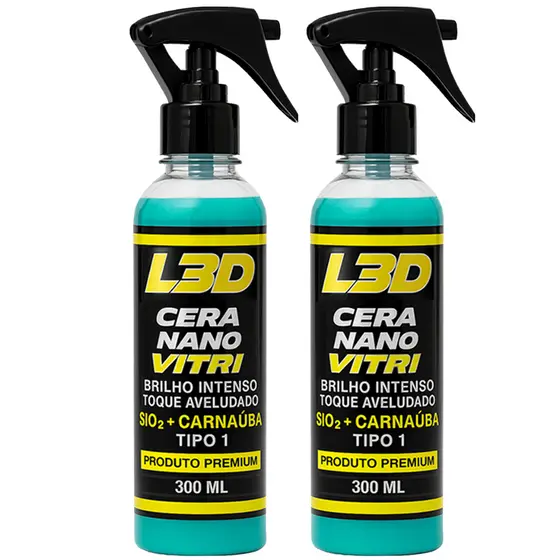 Kit 2x Cera Cristalizadora e Vitrificadora 300ml – Brilho Espelhado + Proteção
