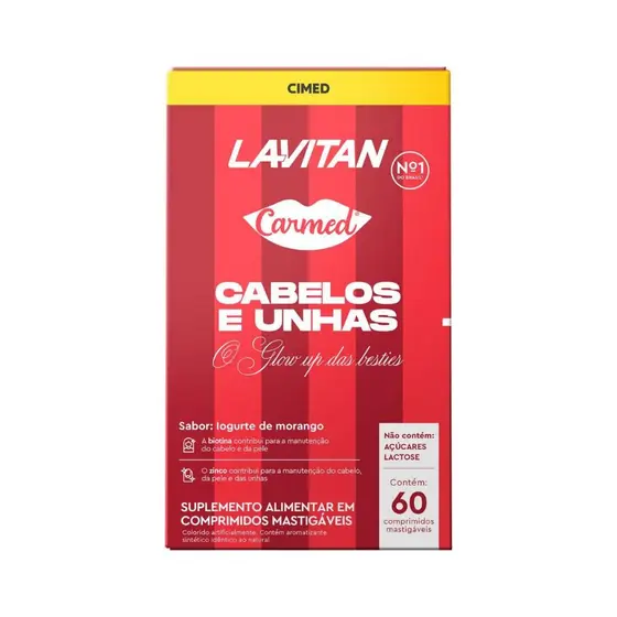 Lavitan Cabelos e Unhas Carmed 60cp Cimed