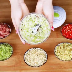 Triturador De Alho Mini Processador Manual Cebola Temperos Legumes Verdura Alimentos Cozinha 250ml