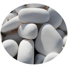 Pedra Seixo Branco de Jardim Dolomita 2 kg Preço de Fábrica Ideal para Decoração de Vasos e Jardins