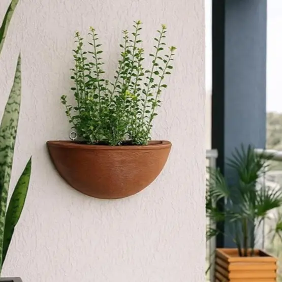 Vaso de Parede em Polietileno Vaso para Planta meia Lua vaso Polietileno Decorativo