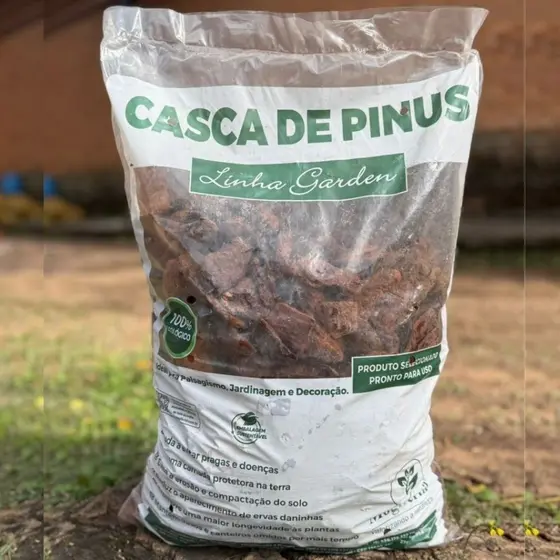 Casca de Pinus Polida Pronto pra uso - 6kg