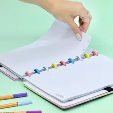 Refil Branco Personalizado Para Caderno Inteligente Disco 8/10/11 e A4 B5 A5 com 80 Folhas Pautada De Disco