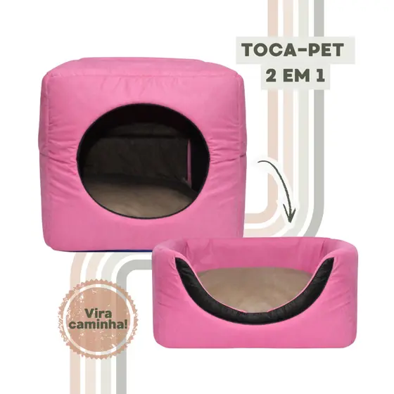 Cama Toca Pet Iglu 2 em 1 para Gato e Cachorro | Casinha Pet Macia com Almofada | Tamanhos P M G