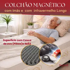 Colchão Magnético 188x88x12xD28 com Magnetoterapia + Infravermelho Longo | Ortopédico Macio