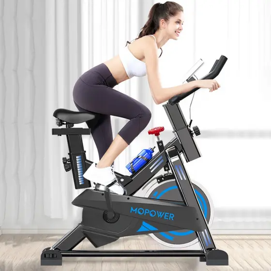 Bicicleta Spinning Profissional 15kg Roda Inércia - Suporta 150kg  | Display Digital | Silenciosa | Altura Ajustável
