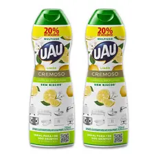 Kit 2un Saponáceo Cremoso UAU Limão 250ml Promo