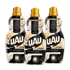 Kit 3un Amaciante Concentrado 900ml UAU Chá Branco