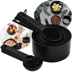 1 Jogo 5 Xícaras 5 Colheres Medidor Cozinha Receitas Medidas Líquidos Grãos Profissional