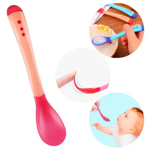 Colher Infantil Concha Silicone Maleável Comida Para Bebe