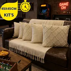 CONJUNTO CAPAS ALMOFADA ALMOFADAS DECORATIVAS EM LINHO PARA SOFÁ QUARTO OU SALA KIT APENAS AS CAPAS.