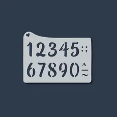 Stencil Molde Mini Números Vazado para Pintura Datas Aniversários Confeitaria Tecido Mdf Pano Bolo
