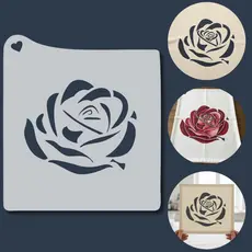 Stencil para Pintura Flor Aberta Molde Vazado Artesanato Decoração Tecido Mdf Caixas Camisa Mochilas