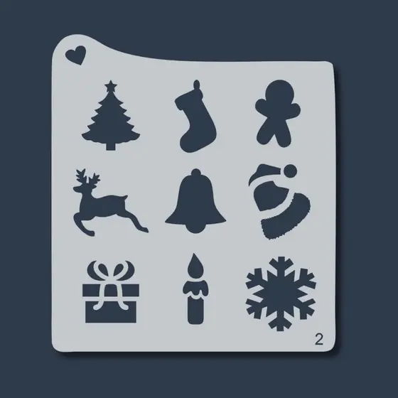 Stencil Enfeites de Natal Arvore, Bota, Touca Molde vazado para Pintura, Tecido, Mdf, Pano, Prato