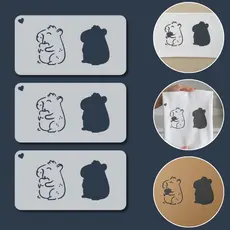 Stencil Animal Capivara para Pintura Molde Artesanato Tecido Mdf Pano Decoração Bolo Caixas