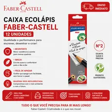 Lápis Preto Faber Castell Ecolápis Nº2 Caixa Com 12 Ou 6 Unidades Escolar Escritório