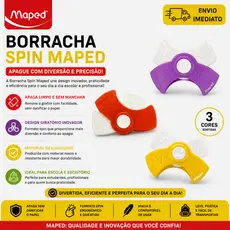 Borracha Spin Maped Antiestresse Escolar Eraser Divertida Unidade Kit Sortida