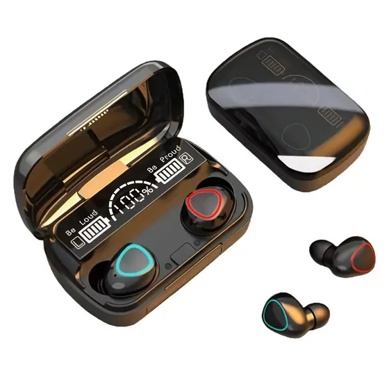 Fone De Ouvido Sem Fio M10 TWS Bluetooth 5.1 display Led Touch  22 horas de uso