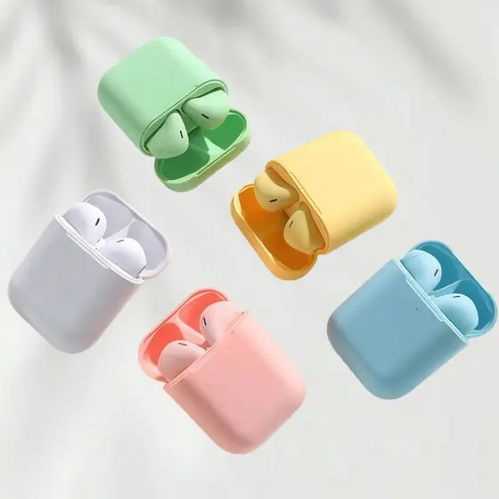 Fones De Ouvido bluetooth Colorido i12 Tws Sem Fio Com Controle De Toque | BEMCASA SHOP