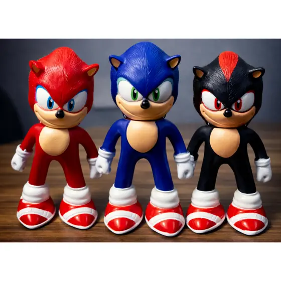 Kit 3 Bonecos Sonic Brinquedo Infantil Presente Personagens