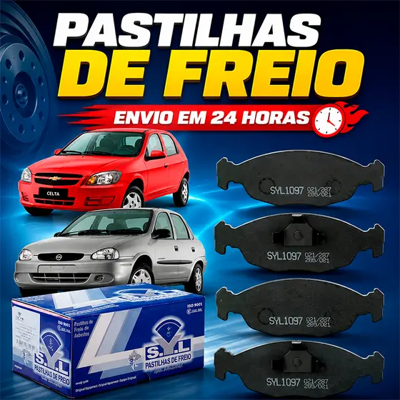 JOGO DE PASTILHA DE FREIO DIANTEIRA SYL1097 - CORSA CLASSIC/CELTA/PRISMA/TIGRA