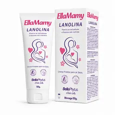Lanolina EllaMamy 50g Creme Amamentação Hidratante Protetor Seios Mamilos Rachaduras Cuidados Mulher