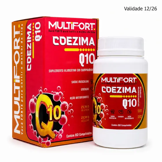 Coenzima Q10 60 cpds  - Energia, Saúde Muscular, Ação Antioxidante -  Multifort