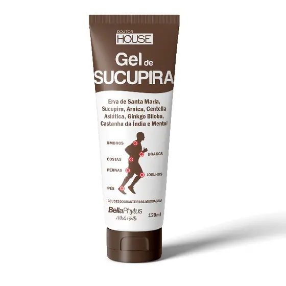 Gel de Sucupira para Massagem e Alívio Sobre a Dor Dr House 120ml-Bellaphytus