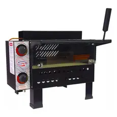 Forno De Pizza Industrial A Gás 68x48 Cristal Aço Profissional 1 Pizza Grande