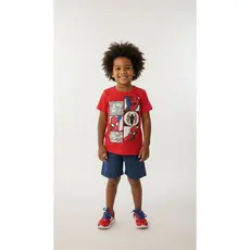 KIT 6 PEÇAS INFANTIL MASCULINO . 3 CAMISETAS + 3 BERMUDAS .
