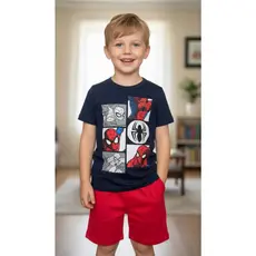 KIT 4 PEÇAS INFANTIL MASCULINO 2 CAMISETAS + 2 BERMUDAS