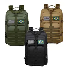 Mochila Tática Masculina 50L Grande / 30L Médio Reforçada Impermeável Grande Capacidade Camping, Viagem e Trilhas Outdoo