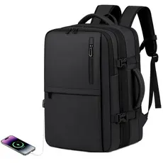 Mochila Expansível Expansiva com Porta USB Resistente à Água, Bolsa Para Notebook, Viagem, Trabalho, Unisse