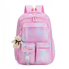 Mochila Escolar Infantil Feminina Grande Capacidade Impermeável Abertura 180° Fofa Reforçada Confortável Escola Viagem