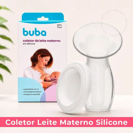 Bomba Coletor de Leite Materno Manual Silicone Buba