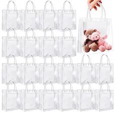 20 pacotes de bolsa com alça transparente para presentes de Natal, casamentos e festa de aniversário