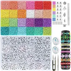 13200 PCS Maleta Infantil Conjunto Silicone Micangas de fazer Pulseiras Miçangas Colares