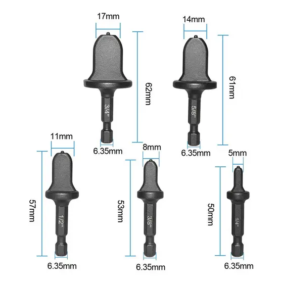 5 Pcs De Tubos Cobre E Aluminio Para Furadeira