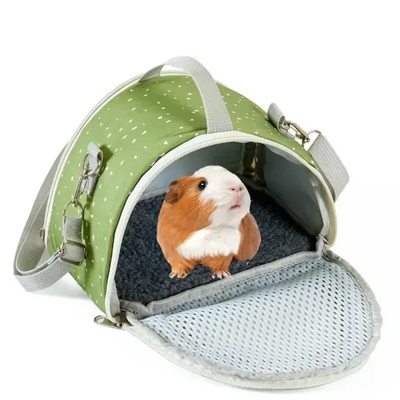 Bolsa de Transporte para Animais de Estimação Pequena e Respirável, Adequada para Hamsters, Porquinhos-da-Índia, Coelhos