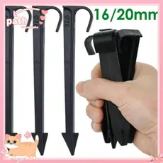 PATH 10 Pcs Estaca De Aterramento , Suporte De Mangueira PE 16mm/20mm , Haste De Tubo Preto Tipo C Portátil Para Jardina