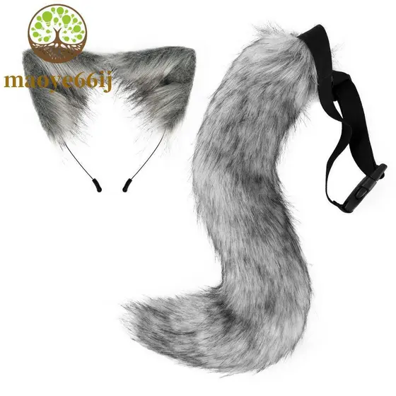 MAOYE66 1 Conjunto De Acessórios Para Cosplay De Halloween , Orelha De Gato , Cauda Adereços De Animais Fofos
