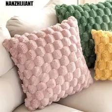 NANZHIJIANT Capa De Almofada , Fronha De Pelúcia Quadrada De 45 Cm , Estilo INS , Sofá/Cama De Cor Sólida