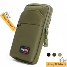 GUOJH Bolsas Para Telefone Celular Acessórios Camping Khaki Nylon Colth De Camada Única/Dupla Bolsa Masculino EDC Molle