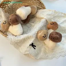 Summtoftopcity Boneca De Pelúcia De Cogumelo De Três Cabeças Brinquedo Engraçado Diversão Comida Chaveiro Pingente Bolsa