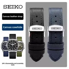 18/19/20/21/22/23/24mm Pulseira De Couro De Nylon Para SEIKO No . 5 Relógio Cocktail Water Ghost 007 Abalone Pequeno MM