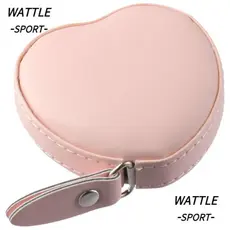 Régua Flexível WATTLE , Fita Métrica Em Formato De Coração Rosa Portátil Resistente Ao Desgaste De Couro Macio