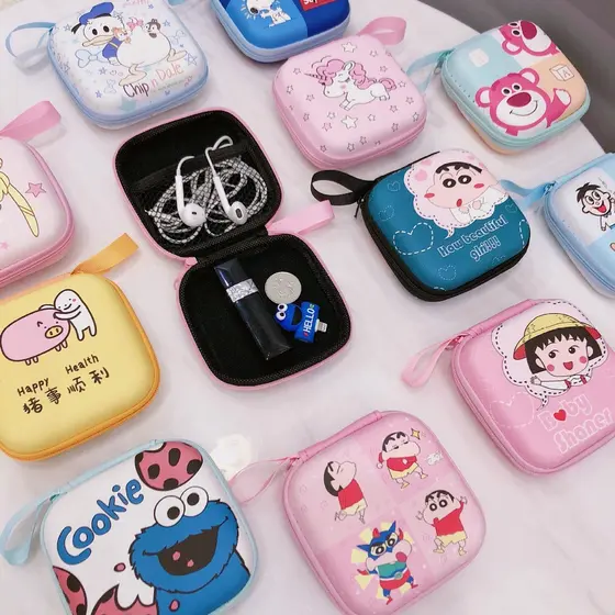Caixa para fone de ouvido Usb Caixa para armazenamento de cabos, Frutas Cartoon, Fone de ouvido, Bolsa para armazenament