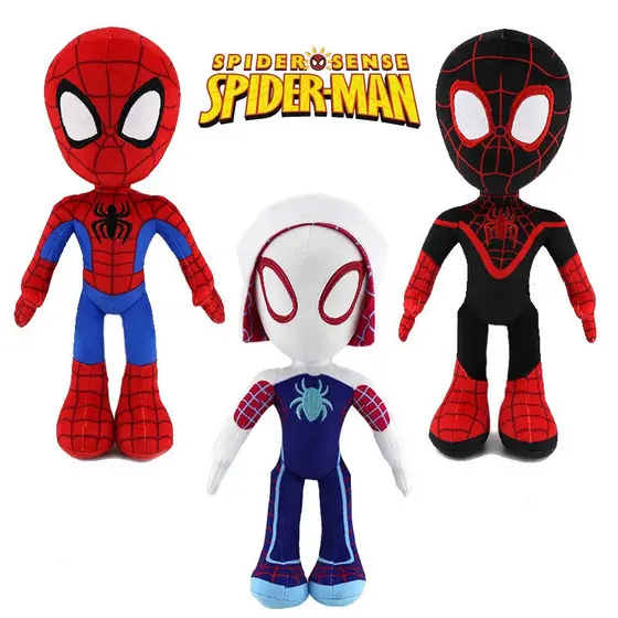 Disney Marvel Avengers Spiderman Gwen Friends Plush Toys Cartoon Bonecas Recheadas Almofadas Quarto De Meninas Decoração