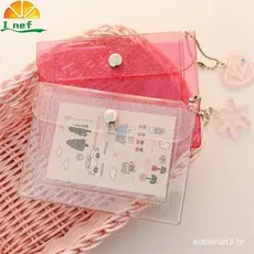 Carteira de cartão de crédito pvc transparente/carteira masculina e feminina, simples e portátil flash e DDTV impermeáve