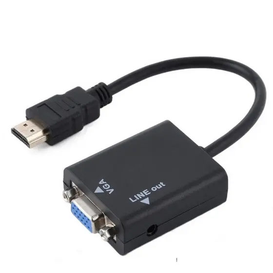 Cabo Conversor Adaptador Hdmi Para Vga Com Saída P2 Áudio original